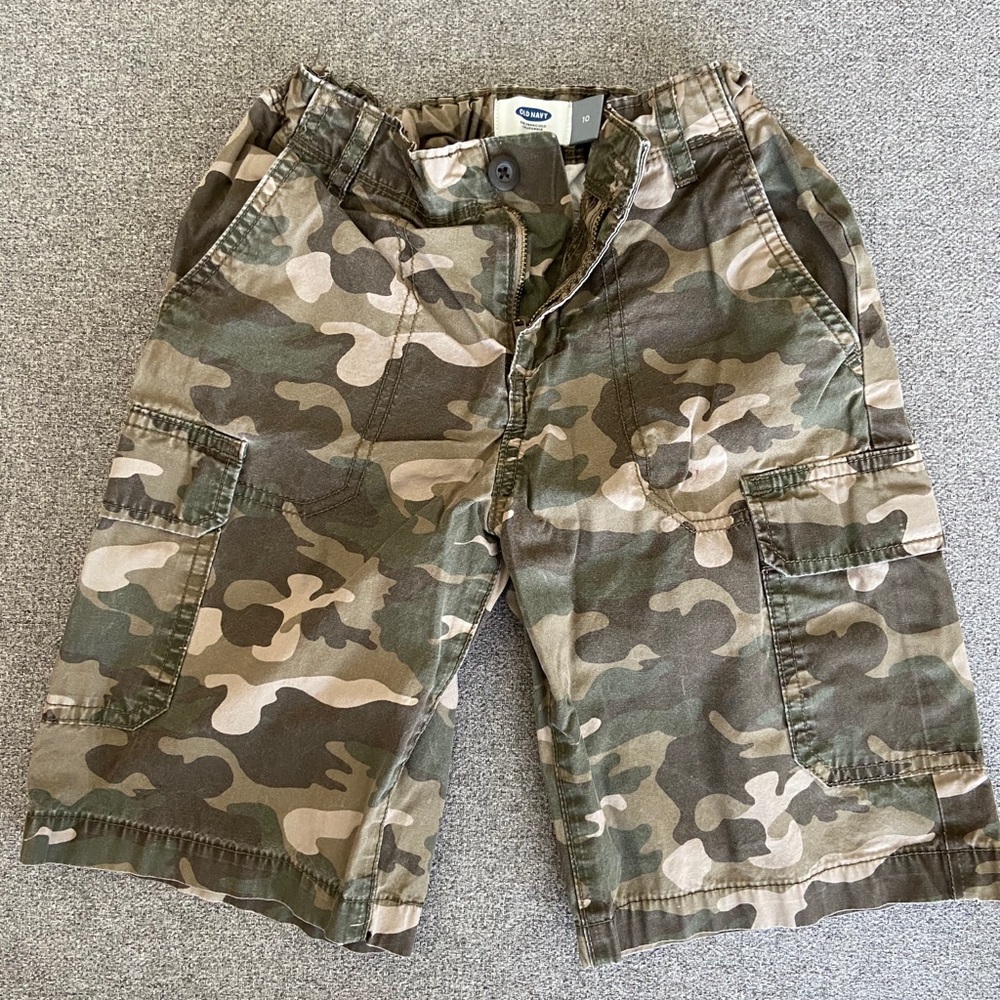 Boys Cargo Shorts Camo
